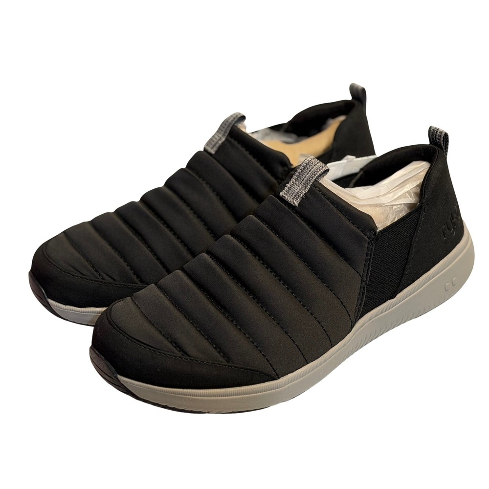 Ryka Pursuit Quilted Slip-Ons Black Walking Sneakers‎ Comfort Athleisure 8.5W